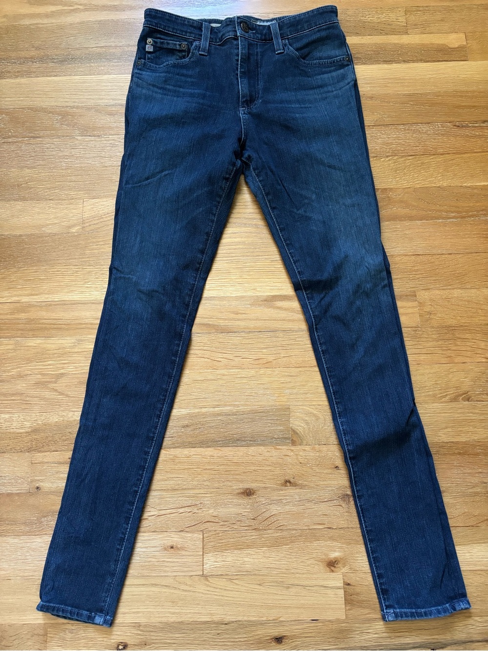 AG Adriano Goldschmied Women's Farrah Skinny High-rise Sz 28 Denim Dark Wash